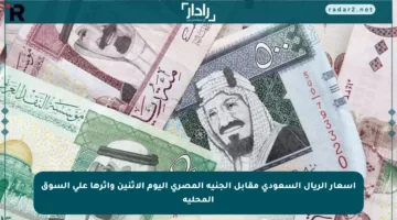 أسعار الريال السعودي مقابل الجنيه المصري اليوم الإثنين وأثرها على السوق المحلية